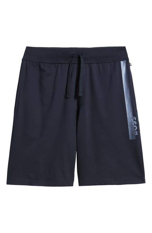 Shop Hugo Boss Boss Authentic Cotton Lounge Shorts In Dark Blue