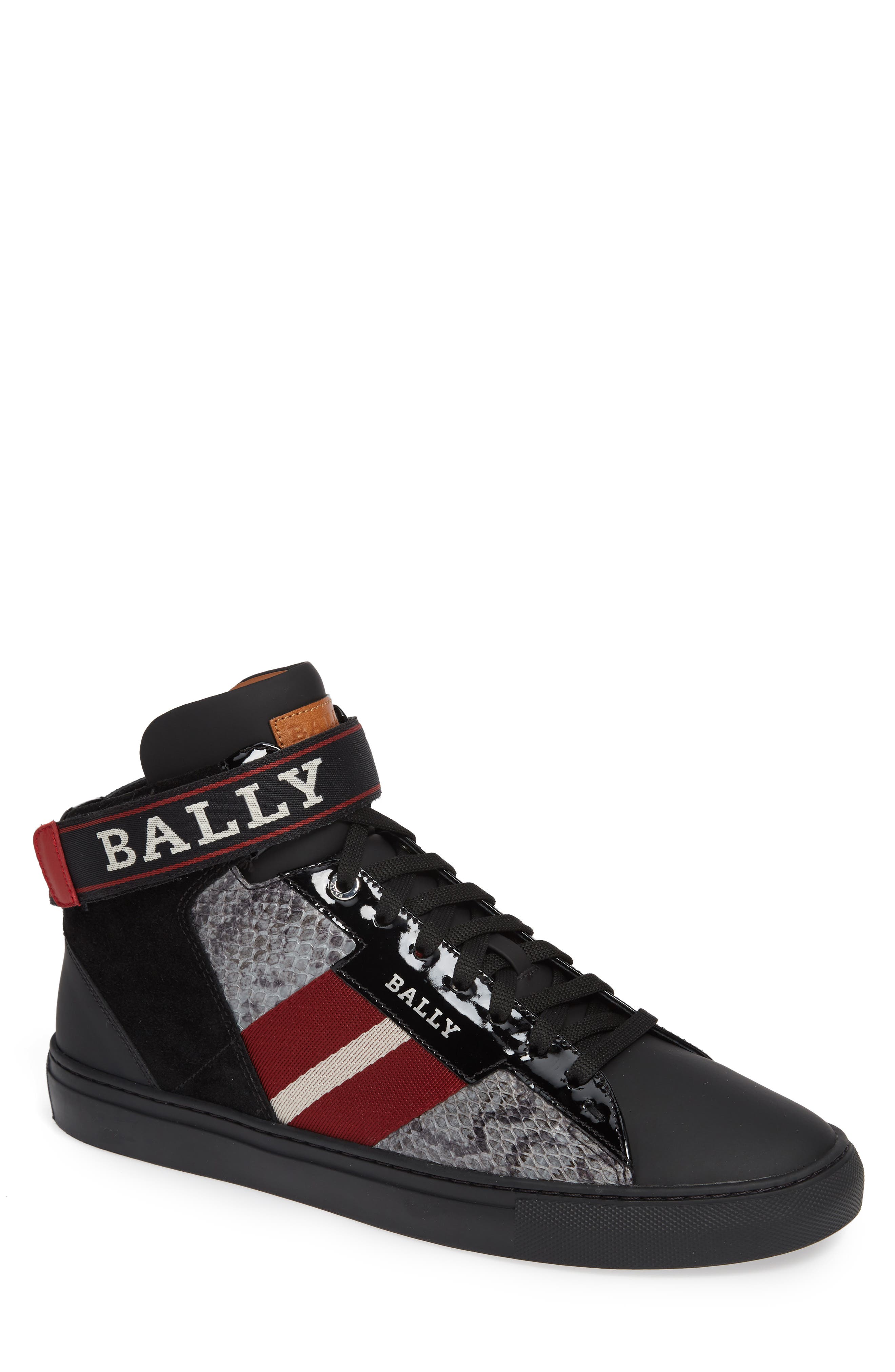 bally snakeskin sneakers