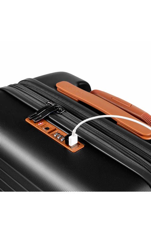 Champs Vintage Ii 20-inch Hardside Spinner Carry-on In Black
