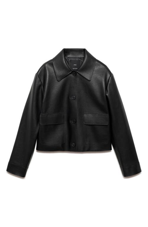 MANGO MANGO SABINA FAUX LEATHER JACKET 