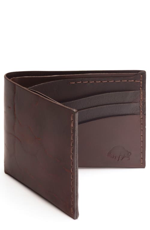 Ezra Arthur No. 8 Leather Wallet in Malbec