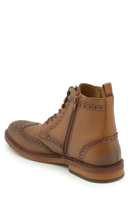 La Milano Dominic Brogue Combat Boot In Tan
