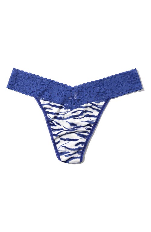 Shop Hanky Panky Indigo Stripe Dreamease Original Rise Thong In Inked