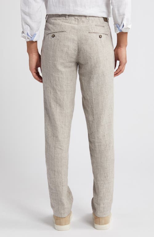 Shop Brax Fabio Deluxe Modern Fit Flat Front Linen Pants In Travel