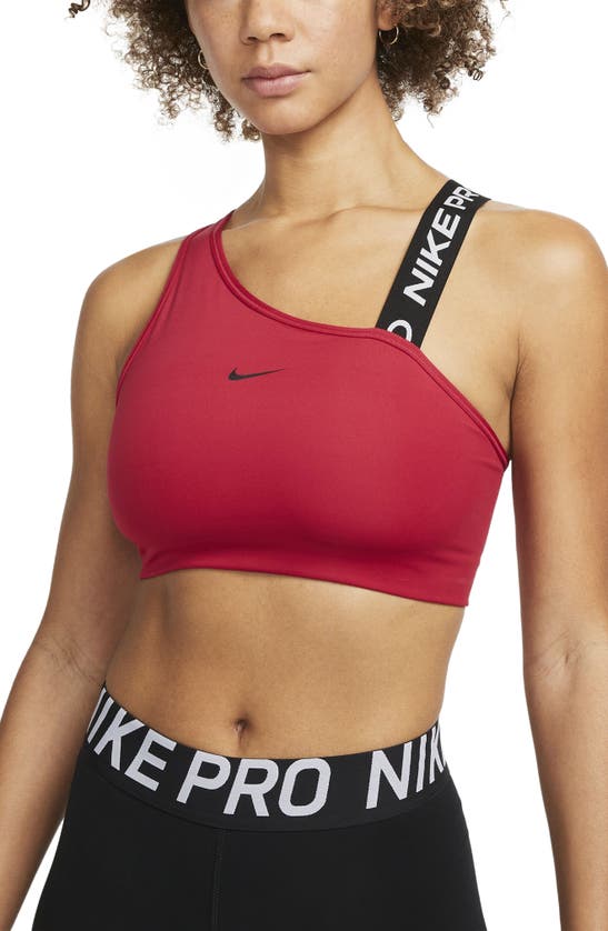 Nike Women's Pro Swoosh Medium-support Asymmetrical Sports Bra In