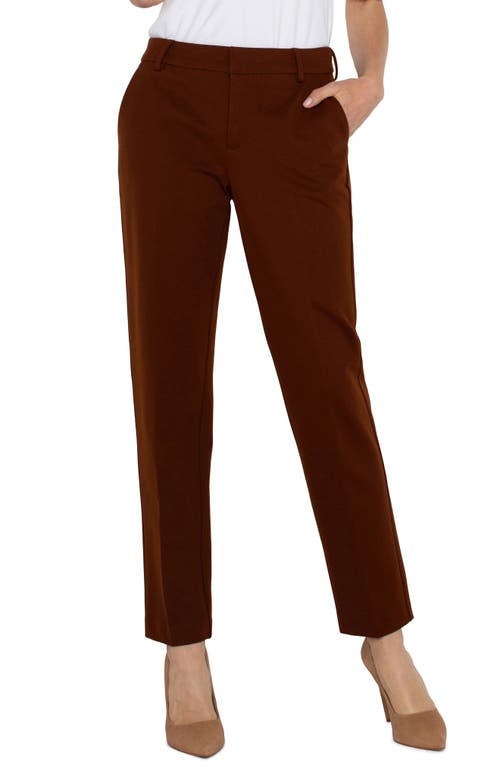 Liverpool Los Angeles Kelsey Knit Trousers in Rich Mahogany 