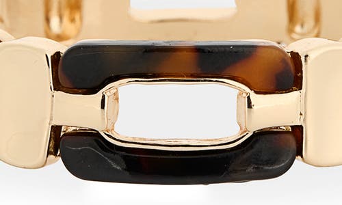 Nordstrom Rack Tortoiseshell Hinged Bangle Bracelet In Tortoise- Gold