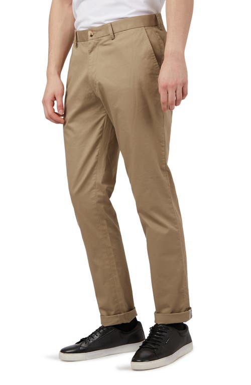 Signature Slim Fit Stretch Cotton Chinos in Stone