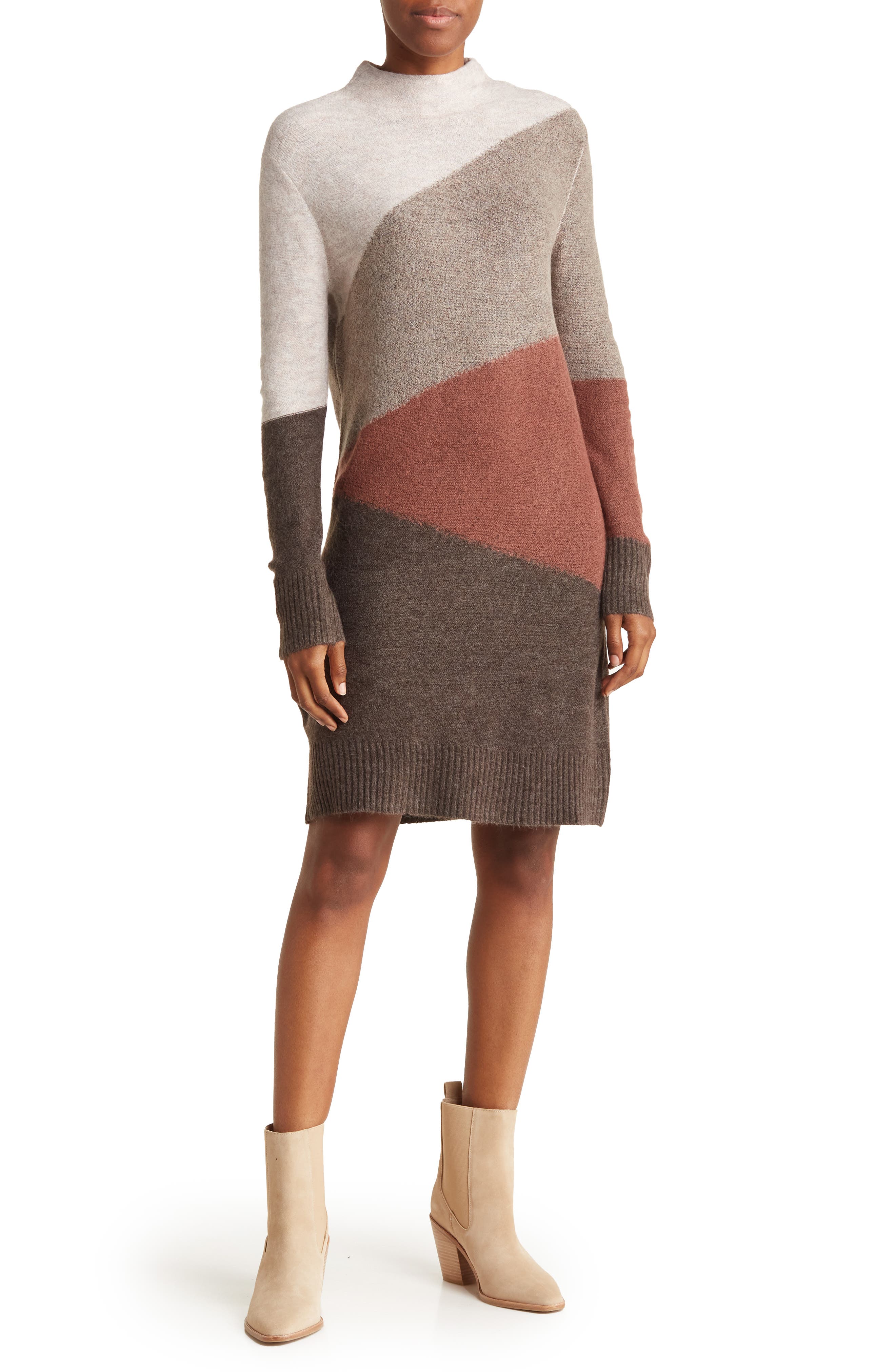 Beige Sweater Dresses for Women 