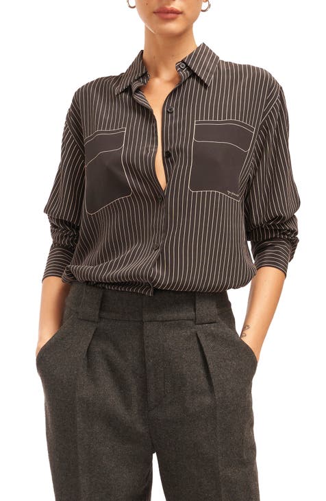 Pinstripe Silk Shirt - Women - Ready-to-Wear