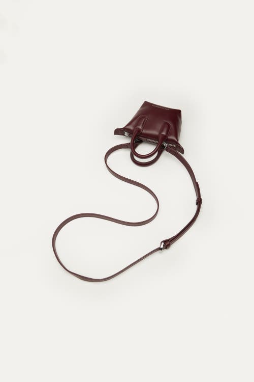 Want Les Essentiels De La Vie Want Les Essentiels Micro O'hare Smooth Leather Crossbody Bag In Dark Cherry