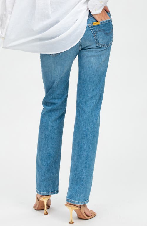 Shop Pietro Brunelli Extra Long Straight Leg Maternity Jeans In Light/pastel Blue