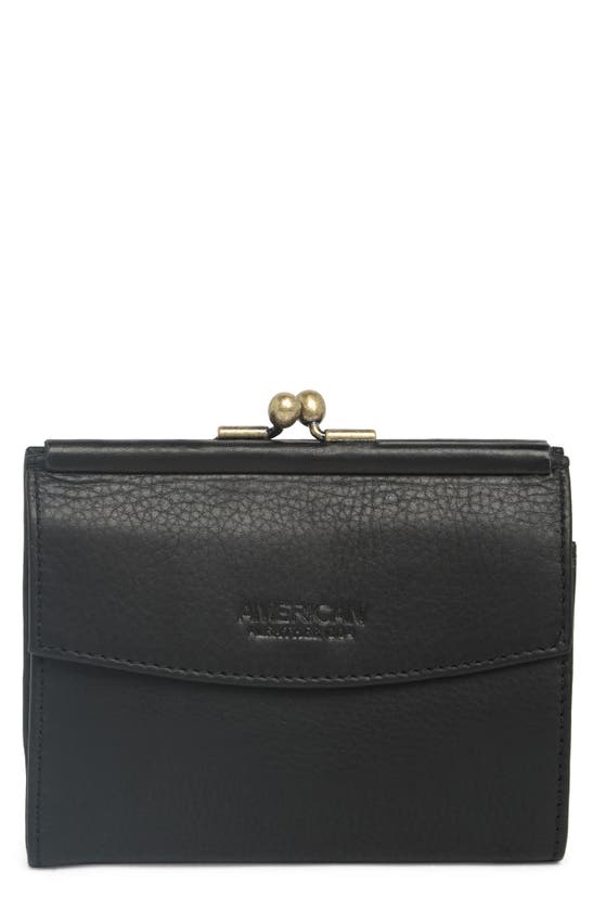 American Leather Co. Dana Bifold Leather Wallet In Black | ModeSens