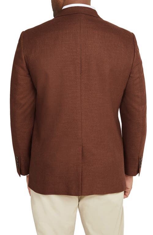 Shop Johnny Bigg Carter Solid Textured Stretch Sport Coat In Chestnut