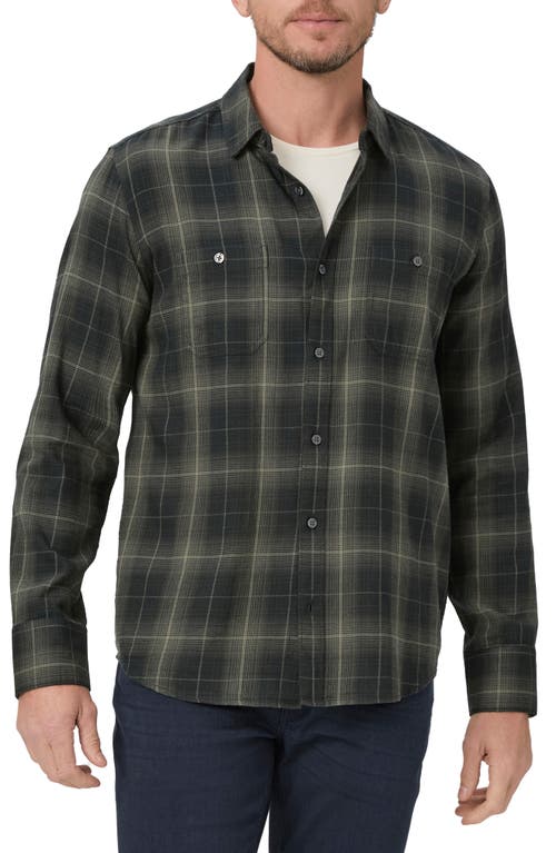 Shop Paige Everett Plaid Flannel Button-up Shirt In Aspen Forest