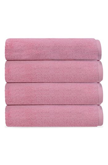 Brooks Brothers Puresoft 4-piece Turkish Cotton Bath Towel Set In Pink
