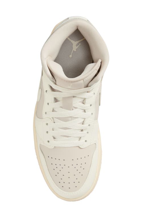 Shop Jordan Air  1 Mid Sneaker In Legend Light Brown/sail