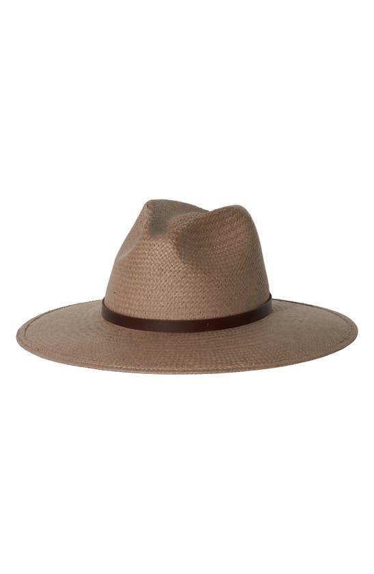 Shop Janessa Leone Judith Straw Hat In Taupe