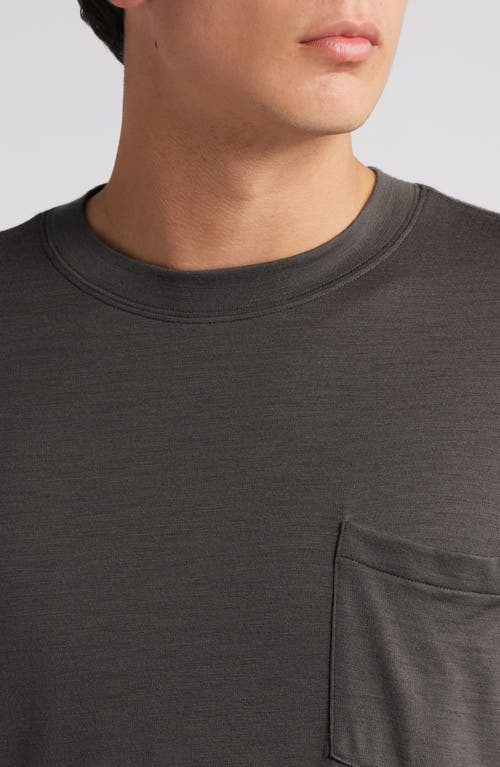 Frame Lightweight Wool Long Sleeve T-shirt In Taupe
