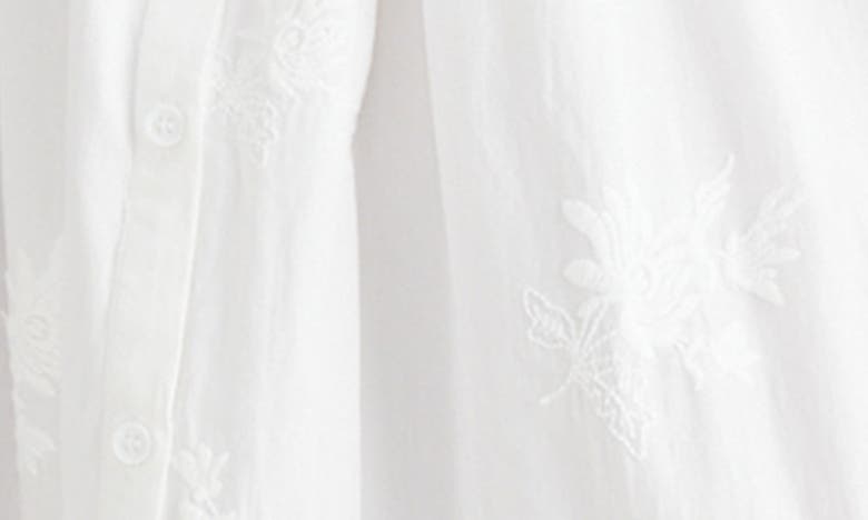 Shop Brave + True Reggiani Floral Long Sleeve Cotton Shirtdress In White