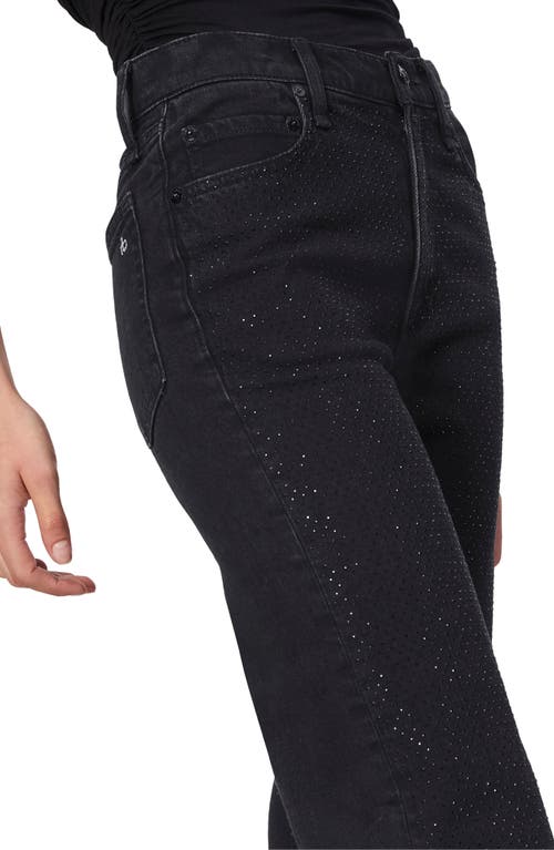 Shop Rag & Bone Harlow Rhinestone Mid Rise Ankle Straight Leg Jeans In Sirinjewel