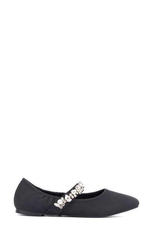 Shop New York And Company Paxley Crystal Strap Flat In Black