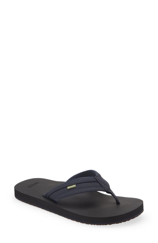 Sanuk Ziggy Water Friendly Flip Flop In Navy