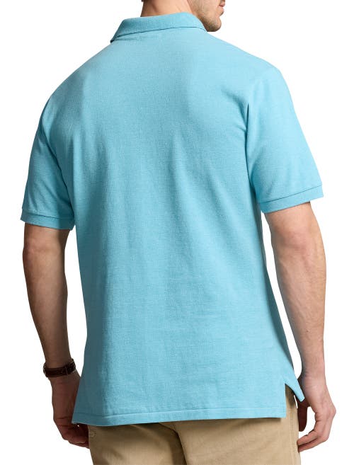 Shop Polo Ralph Lauren Mesh Polo Shirt In Turquoise Nova Hthr