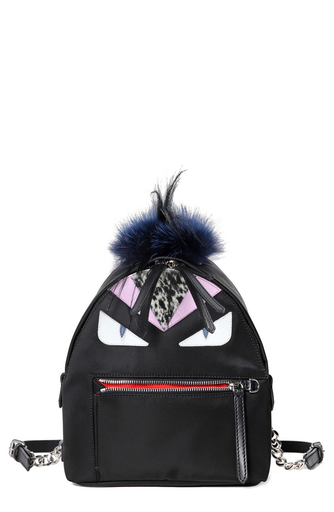 backpack with monster face
