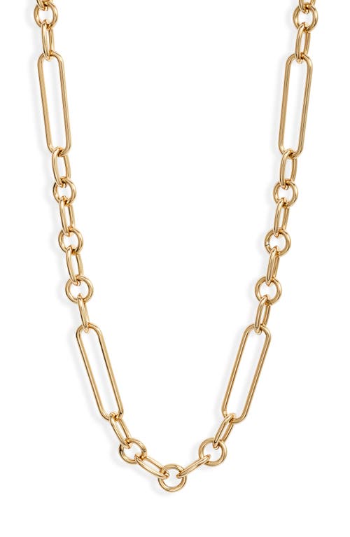 Mixed Link Chain Necklace in Gold