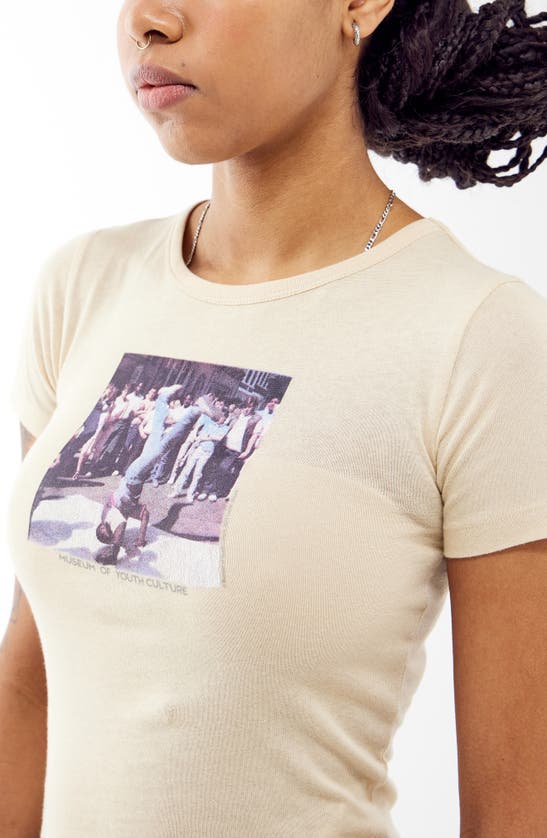 Shop Bdg Urban Outfitters Museum Of Youth Culture Cotton Baby Tee In Cream