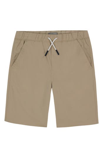Lucky Brand Kids' Cotton Drawstring Shorts In Stone