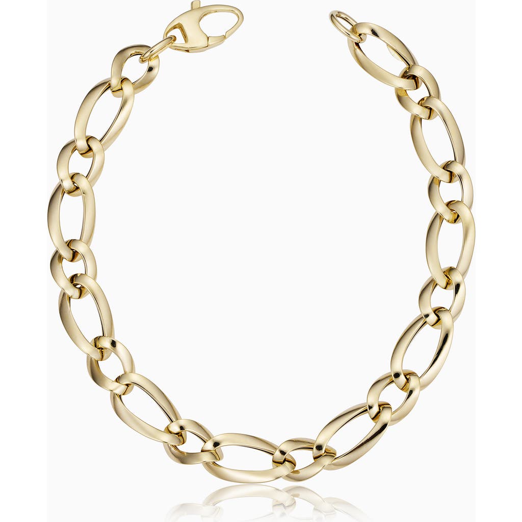 Oradina 14k Yellow Gold 1956 Alternating Link Bracelet In Yellow Gold