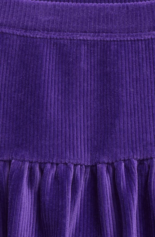 Shop Polo Ralph Lauren Kids' Corduroy Tiered Skirt In Opulent Purple W/multi