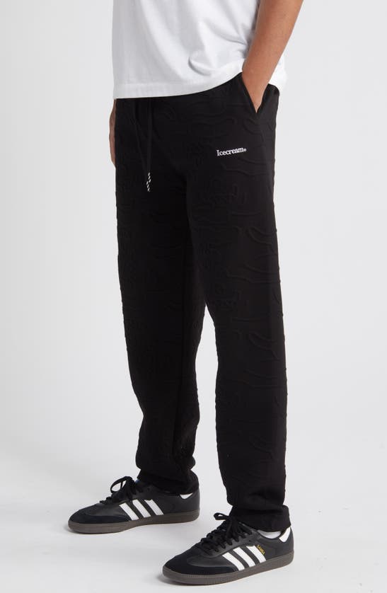 Shop Icecream Laced Knit Pants In Black