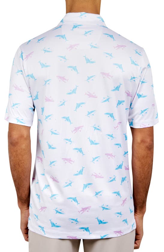 Construct Shark Golf Polo In White