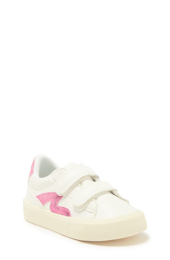 Blowfish Footwear Kids' Vince Strap Sneaker In White/ Pink