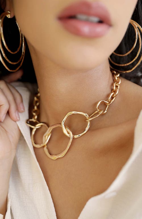 Ettika Interlocking Loop Necklace In Gold