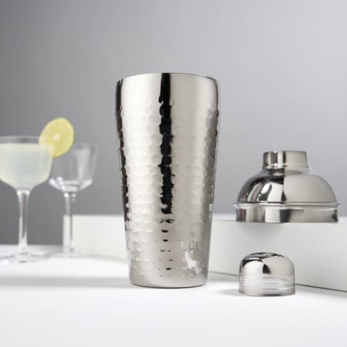 Viski Irving Hammered Cocktail Shaker In Silver