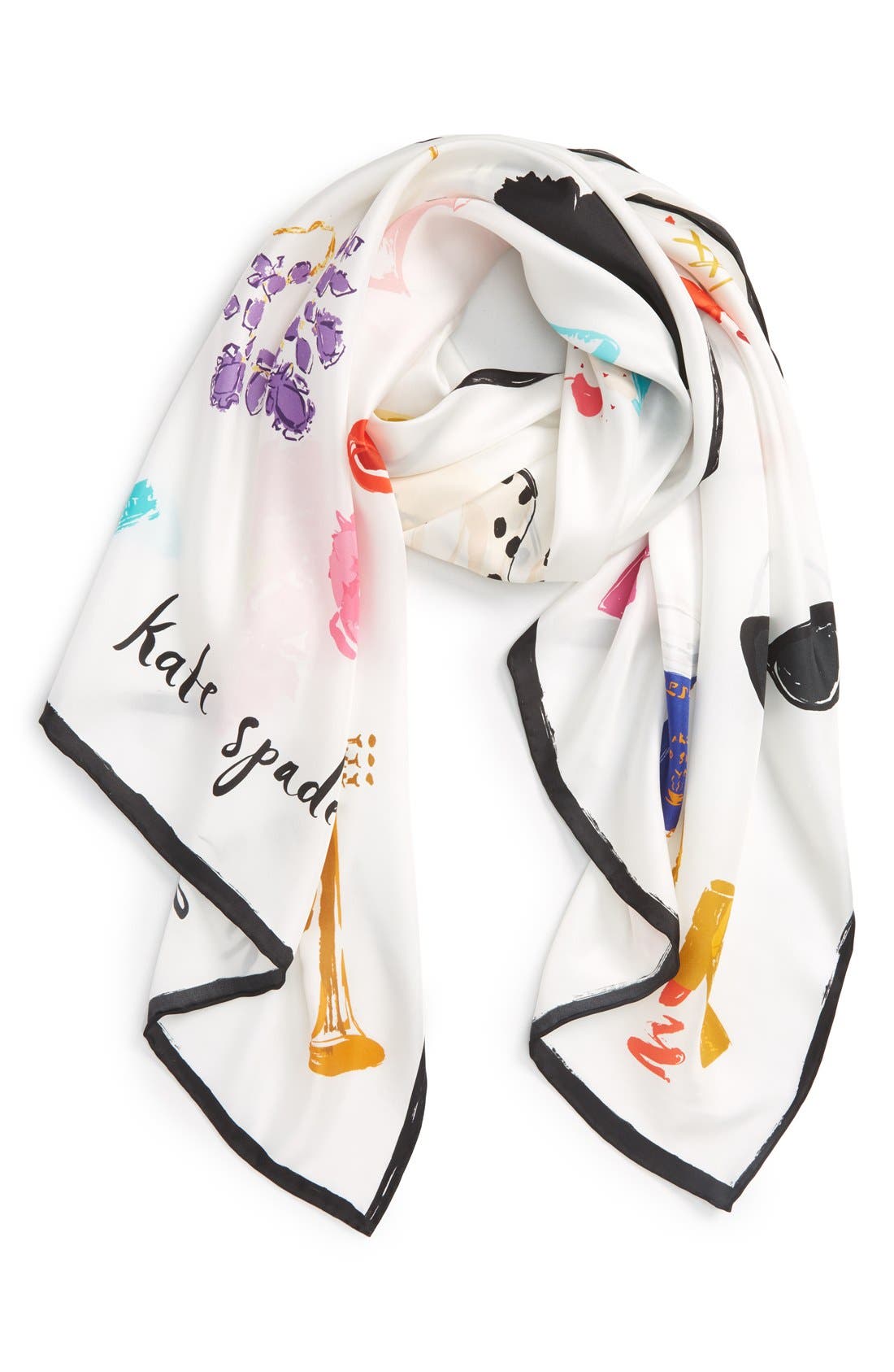 kate spade new york 'things we love' oblong silk scarf Nordstrom