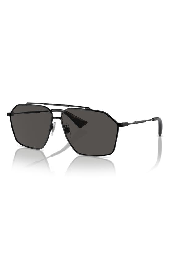 Shop Dolce & Gabbana Dolce&gabbana 61mm Pilot Sunglasses In Black