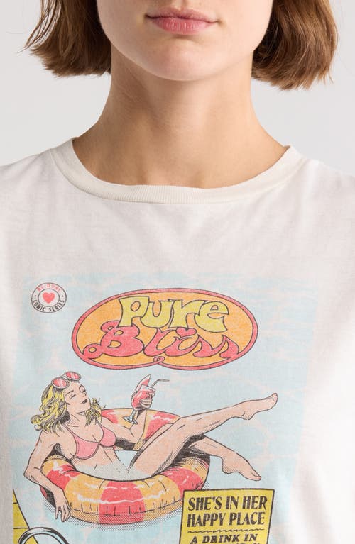 Shop Re/done Pure Bliss Cotton Graphic T-shirt In Vintage White