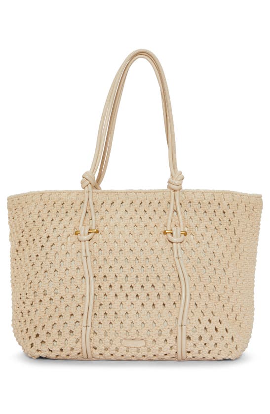 Shop Vince Camuto Lynne Cotton Tote In Warm Vanilla