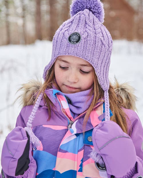 Shop Deux Par Deux Girl's Solid Mittens Purple In Amethyst Orchid