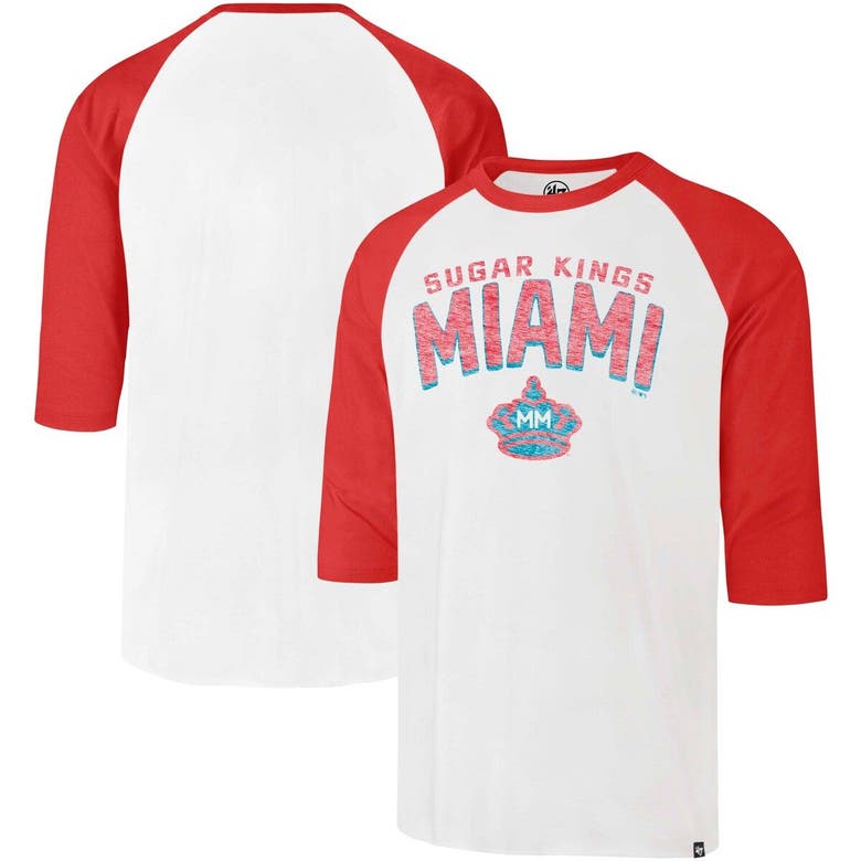47 ' Cream Miami Marlins City Connect Crescent Franklin Raglan 3/4-sleeve T-shirt