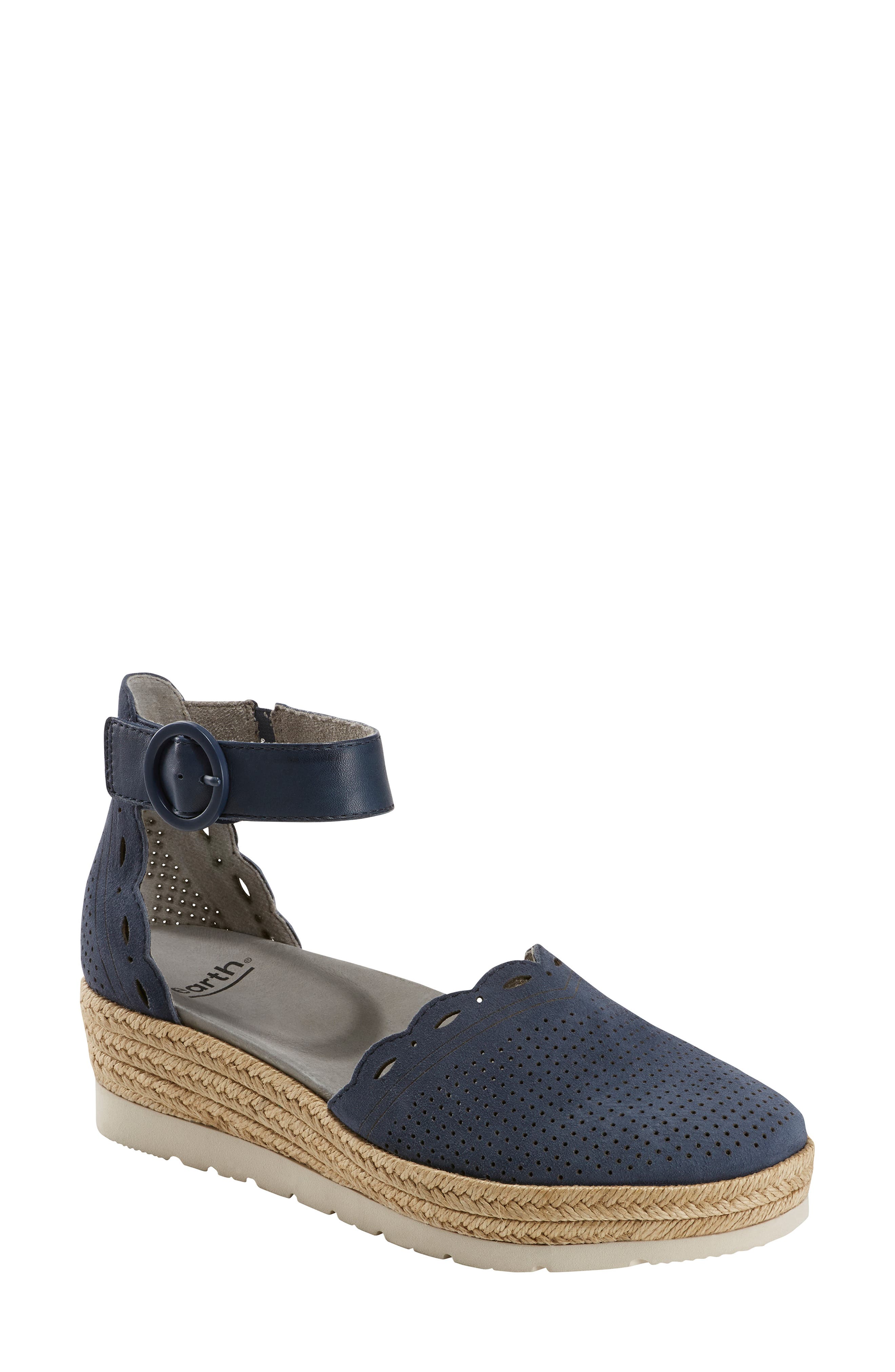 Earth Yarrow Espadrille Wedge- Blue