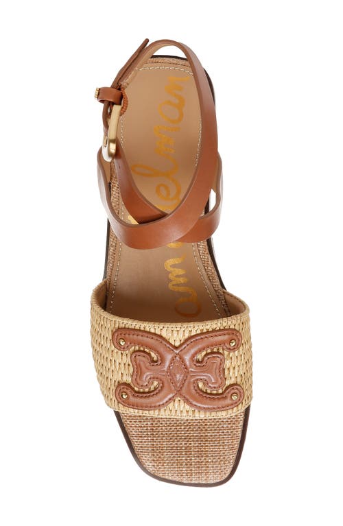 Shop Sam Edelman Ilsie Ankle Strap Sandal In Sand/rich Cognac