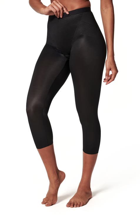 Buy Women's Tactel Microfiber Elastane Stretch Slim Fit Capri with Broad  Waistband and Stay Dry Technology - Black Melange AP24