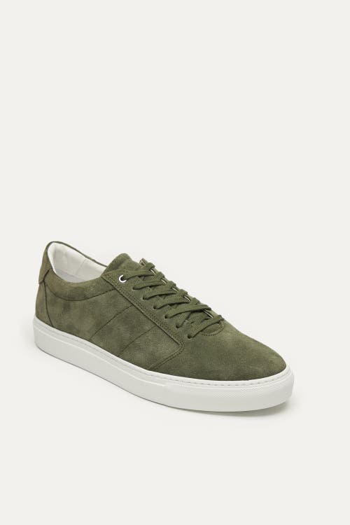 Want Les Essentiels De La Vie Want Les Essentiels Lennon 2.0 Suede Leather Low Sneaker In Green