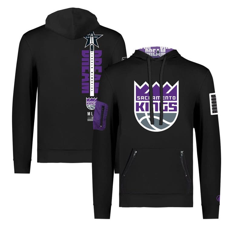 Shop Fisll Unisex  X Black History Collection  Black Sacramento Kings Pullover Hoodie